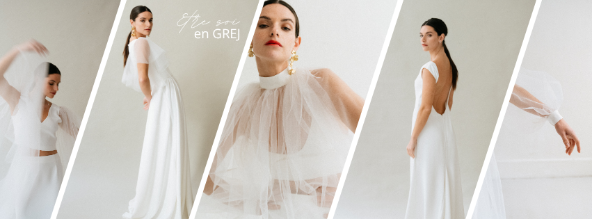Etre soi en mariée Grej Modern Bride